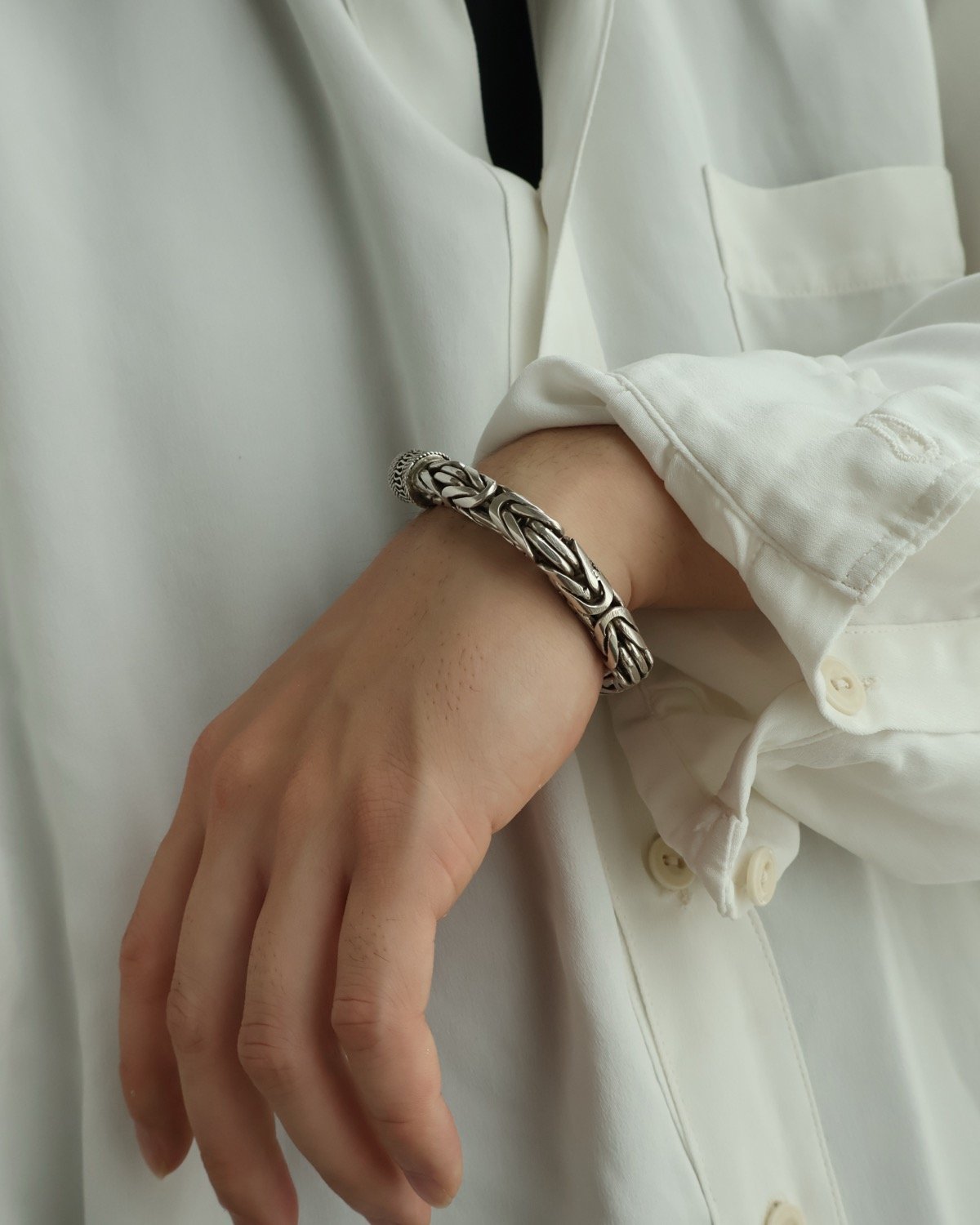 silver925 ブレスレット 80s 90s ヨーロッパ c.1980 Byzantine Chain ブレスレット / Silver 925 / 88