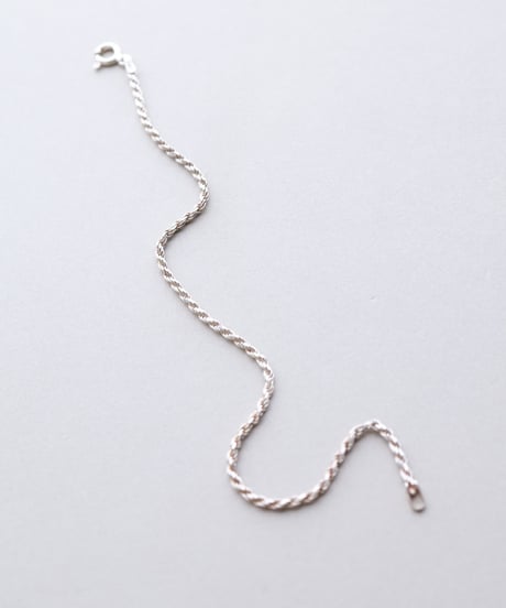 c.1990 Italy Twist Chain Bracelet / Silver 925