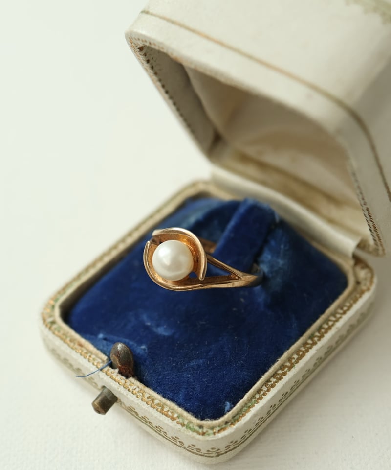 1977 England Birmingham / ゴールドパールリング / 9CT Gol