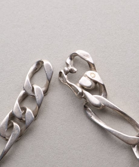 c.1950 France / Maille Cheval × Figaro Link Bracelet / Silver 800