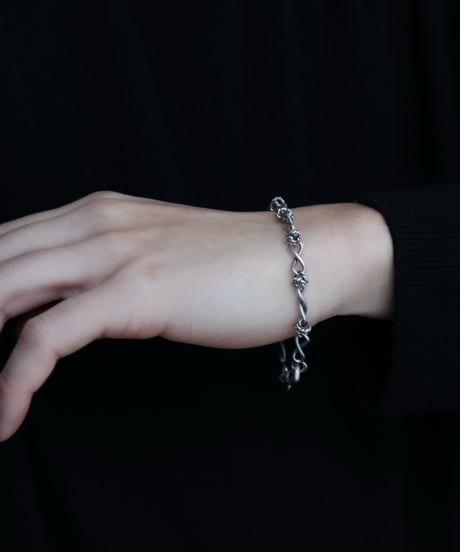 c.1910–30 France / Knot-linked Watch Chain Bracelet / Silver 800