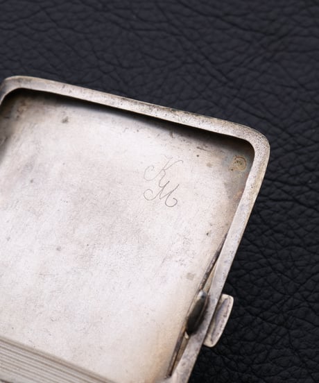 c.1920 Czechoslovakia / Blue Enamel Cigarette Case / Alpaca