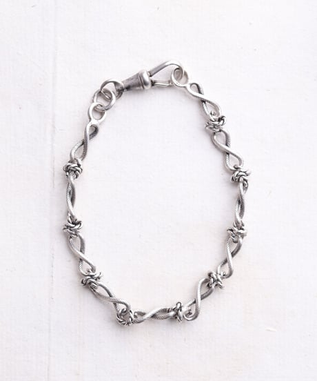 c.1910–30 France / Knot-linked Watch Chain Bracelet / Silver 800