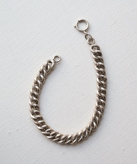 c.1900 France Paris / カーブチェーンブレスレット / Silver 800
