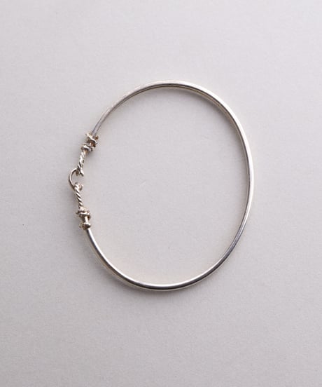 c.1940 France / Rope-linked Bangle / Silver 800 with Vermeil traces