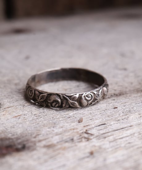 c.1920 Norway / Folk Rose リング/ Silver 830