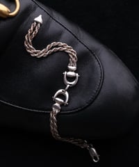 c.1980 France / Horse Bit Double Twist Bracelet / Silver 925