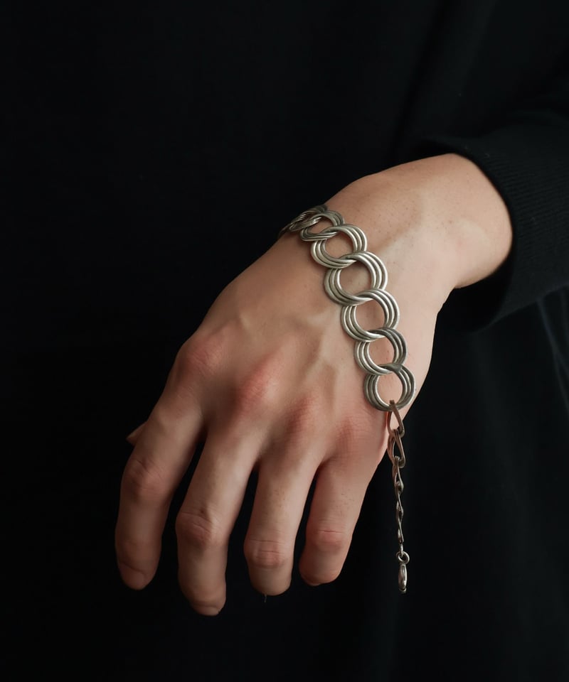 c.1930 France / 三連リンクブレスレット / Silver 800 | BLUE
