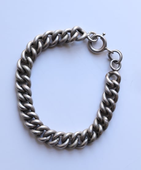 c.1900 France Paris / グルメットチェーン　ブレスレット / Silver 800