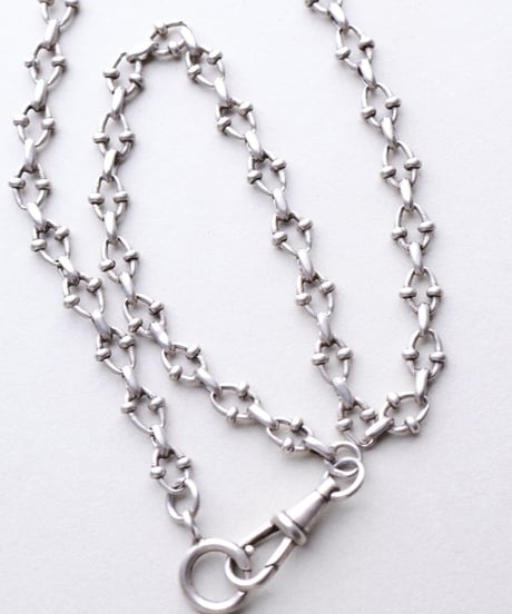 c.1900 France Watch Chain Necklace & Bracelet / Silver 800