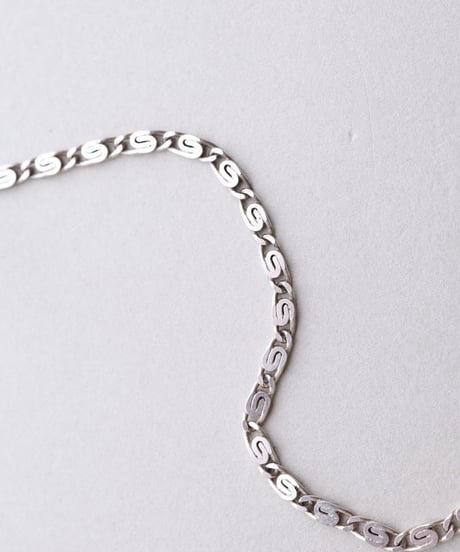 c.1960 Germany Snail Link Chain Bracelet / Silver 835