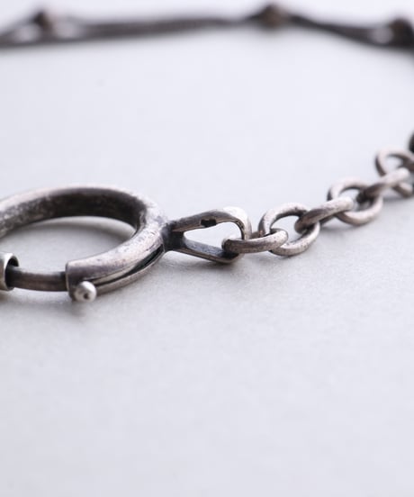 c.1870–1900 France / Double Foxtail Chain Bracelet / Silver 800
