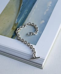 c.1950 France / Chevron Engraved ID Bracelet /