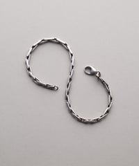 c.1980–90 / Elongated Link Chain Bracelet / Silver 925