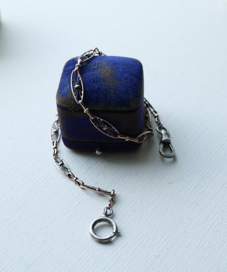 c.1900 France / ウォッチチェーン / ブレスレット　/ Silver 800 & Vermeil Rosé
