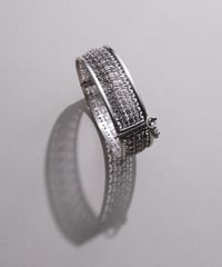c.1900–10 France / Gothic Gate Bangle / Silver 800