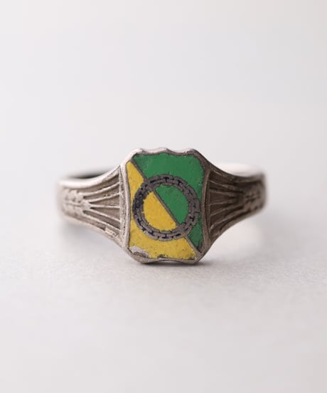 c.1950 Finland / Enamel Memory Ring / Silver 813 by Veljekset Sundqvist