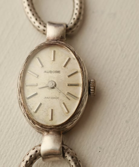 c.1950-60 France / AURORE / チェーンブレスレットウォッチ / Silver800