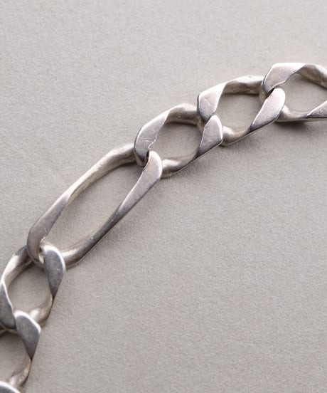 c.1950 France / Maille Cheval × Figaro Link Bracelet / Silver 800