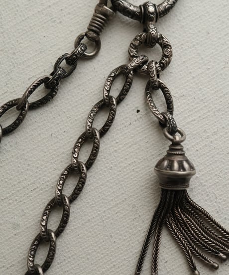 c.1930 Bohemia (Central Europe) Bohemian ウォッチチェーン　/ Silver 900