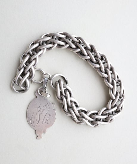 1905 France / Double Panier Watch Chain Bracelet / Silver 800