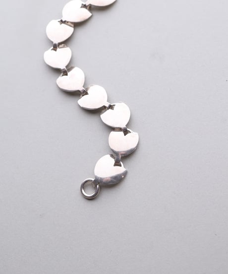 c.1960 Denmark / Herman Siersbøl / Leaf Link Bracelet / Silver 925