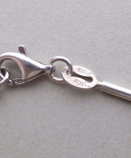 Narrow Bar & Bead Bracelet / Silver 925