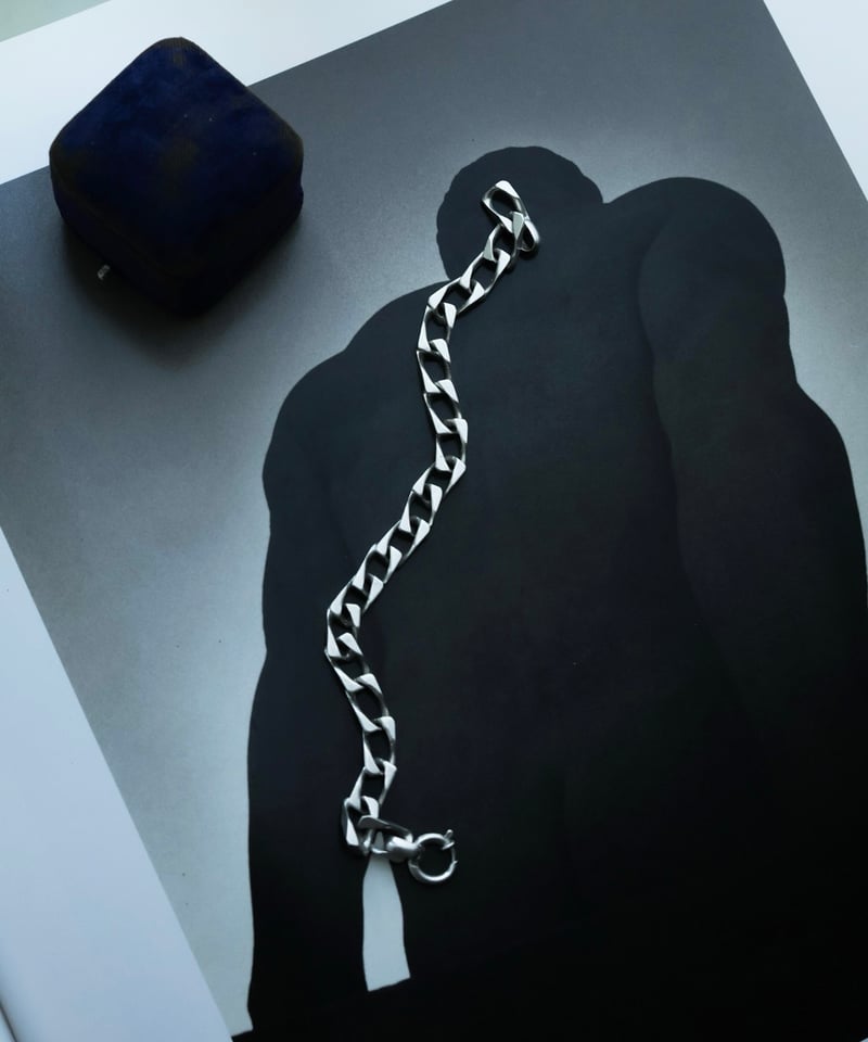 c.1950–60 Germany / ツイストスクエア ブレスレット / Silver 80