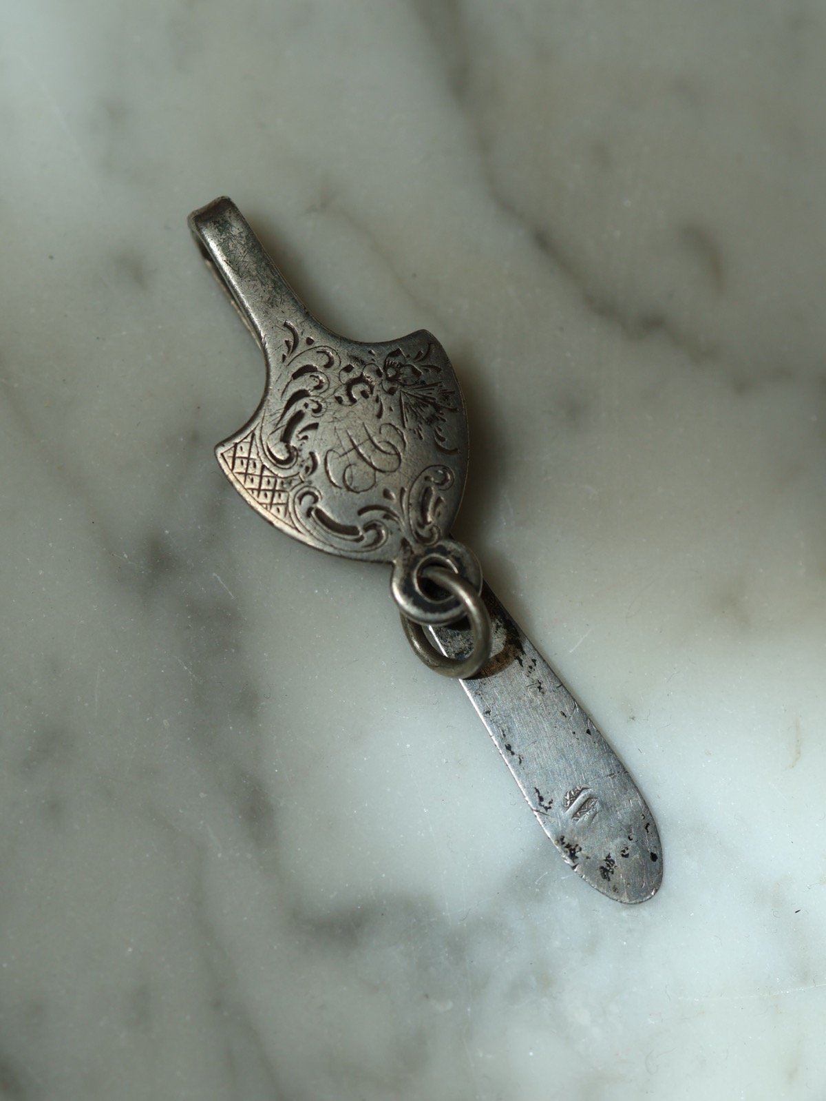 c.1890 France / シャトレーヌ/ キーホルダー/ Silver 800 | BL