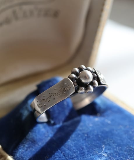 c.1930 France Paris/フラワーリング/silver800