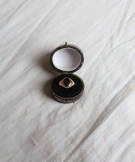 1970s ヴィンテージ オニキス シグネットリング / 9ct gold