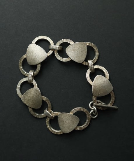 c.1960 Italy Arezzo / 幾何学リンクブレスレット / Silver 800
