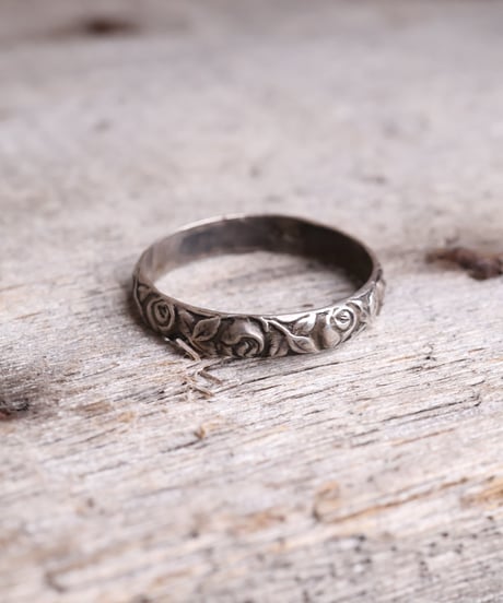 c.1920 Norway / Folk Rose リング/ Silver 830