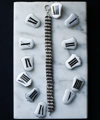c.1960 France Paris / Double Gourmette Bracelet / Silver 800