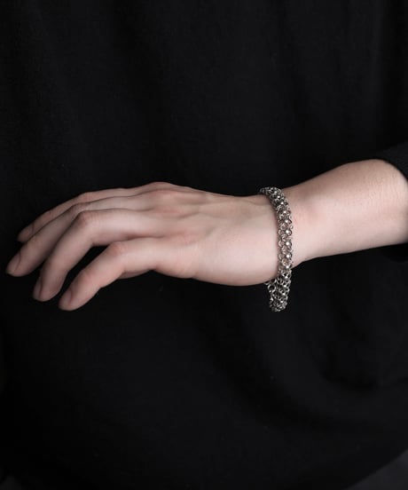 c.1910–30 France Decorative Link Bracelet / Silver 800