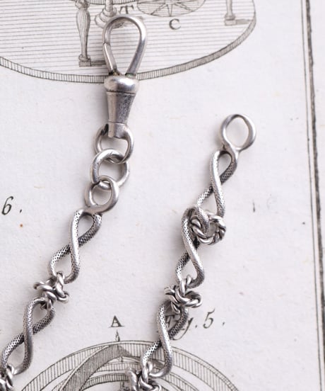 c.1910–30 France / Knot-linked Watch Chain Bracelet / Silver 800