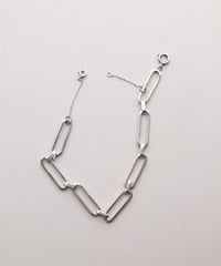 c.1950 France / Brutalism Chain Bracelet / Silver 800