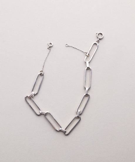 c.1950 France / Brutalism Chain Bracelet / Silver 800