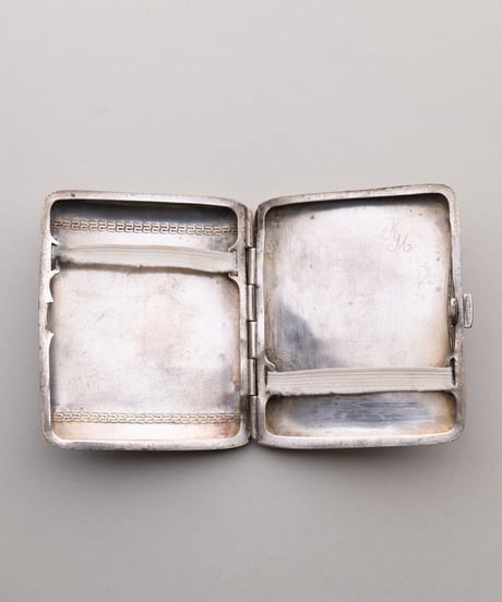 c.1920 Czechoslovakia / Blue Enamel Cigarette Case / Alpaca