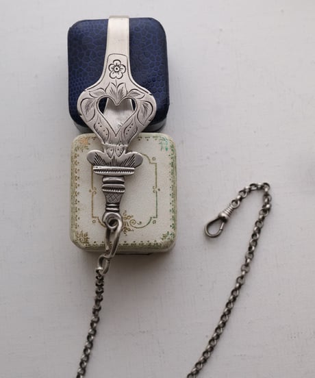 c.1890 France / アール・ヌーヴォー / シャトレーヌ & チェーン / Silver 800