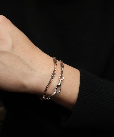 c.1900 France / ウォッチチェーン / ブレスレット　/ Silver 800 & Vermeil Rosé