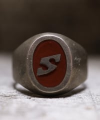 c.1960 France / モノグラム/シグネットリング “S”/ Silver 800