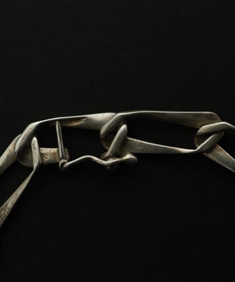 c.1950s Belgium / アールデコリンクブレスレット / Silver 800