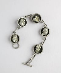 c.1960 Denmark / Abstract Pewter Bracelet