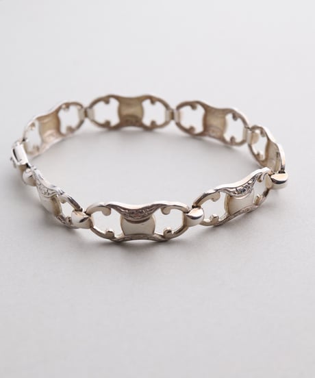c.1930 Czechoslovakia Embossed リンク　ブレスレット / Silver 900