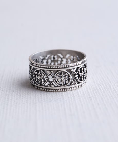 c.1950–70s France / ゴシックモチーフリング / Silver 800-925