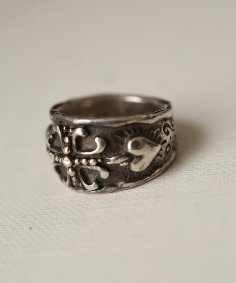 c.1950-70 France / ゴシックモチーフリング / Silver 800-925