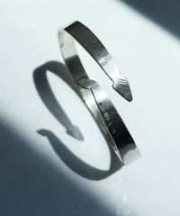 1955 Sweden Stockholm / モダンシルバーバングル/ by Axel Carlsson/ Silver 835