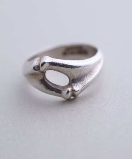 1979 Finland Lapponia / Sculptural Void Ring / Silver 925