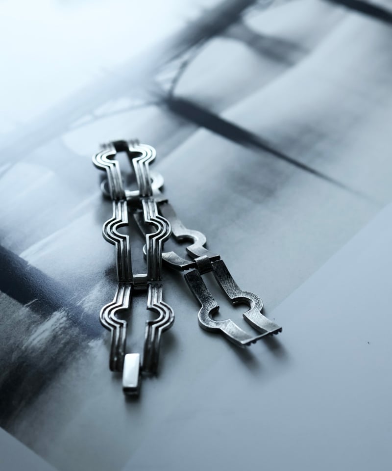 c.1950 France / アルーデコデザインブレスレット / Silver 800